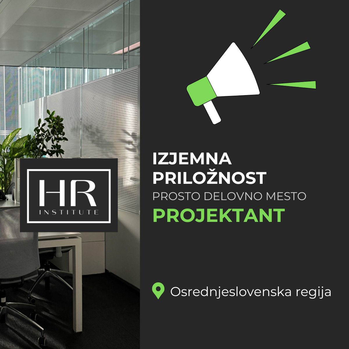 Read more about the article IZJEMNA PRILOŽNOST: prosto delovno mesto PROJEKTANT