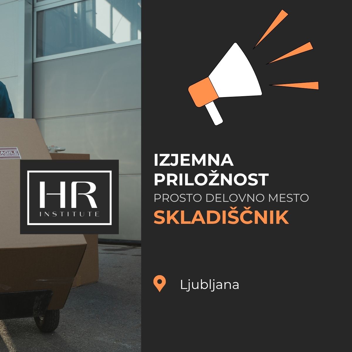 Read more about the article IZJEMNA PRILOŽNOST: prosto delovno mesto SKLADIŠČNIK